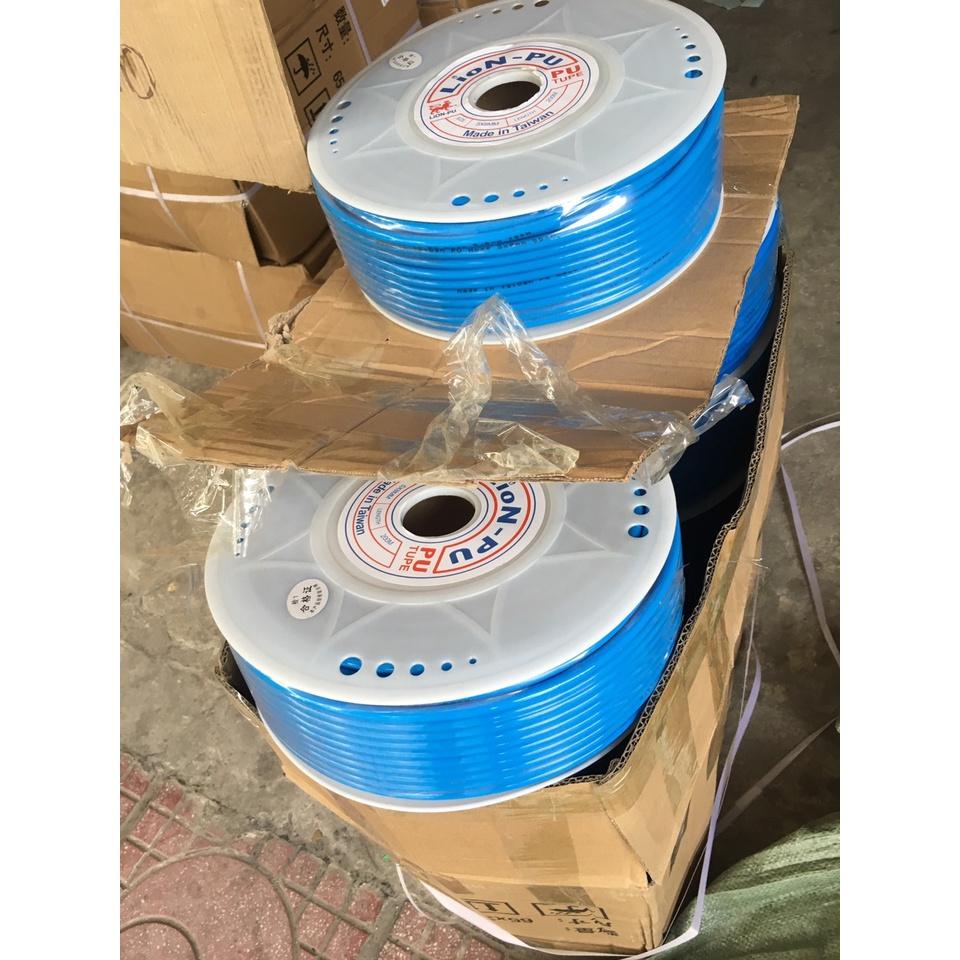 Dây hơi khí nén PU phi 6x4mm đài loan màu trắng trong, màu xanh