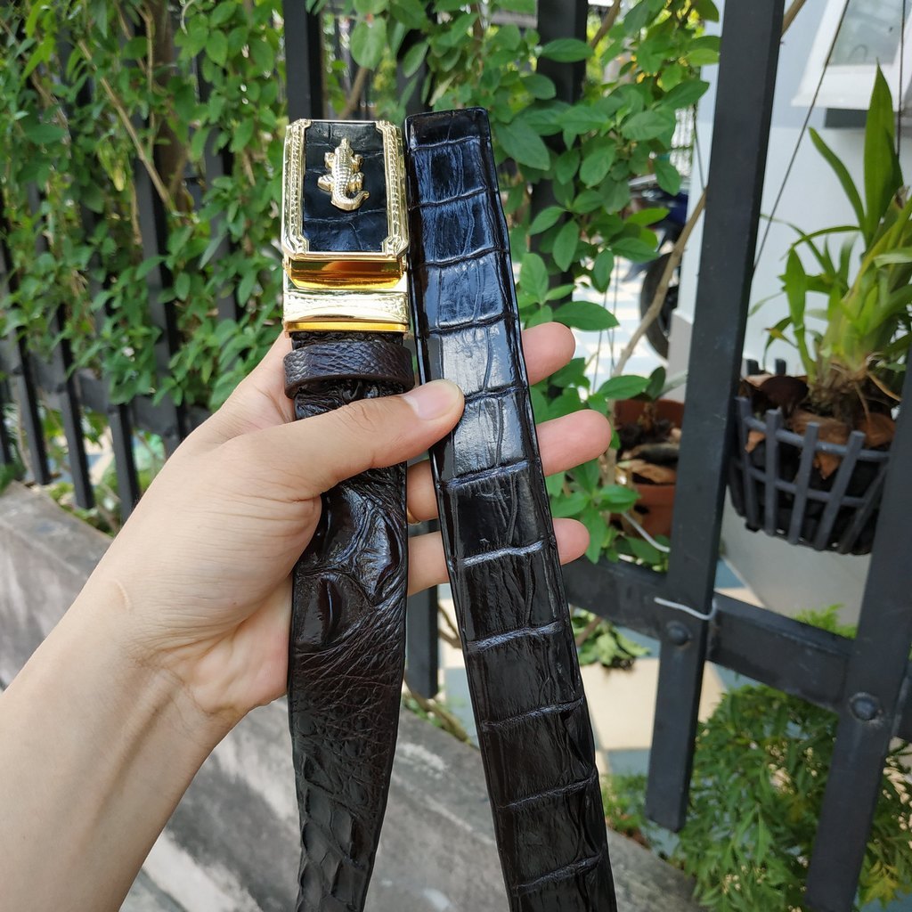 Dây Nịt Da Cá Sấu  Da Lưng Cá Sấu Có Gù, Gai Và Vây Rất Đẹp