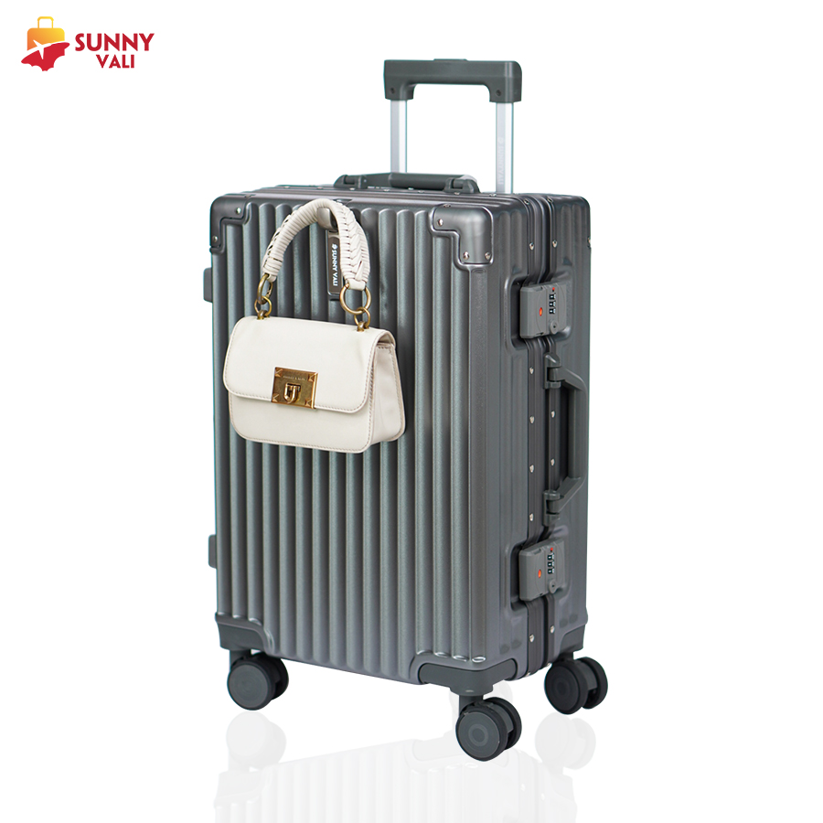 Vali du lịch size 28 SUNNY LUMI-LM01 vali kéo kí gửi khóa hải quan TSA