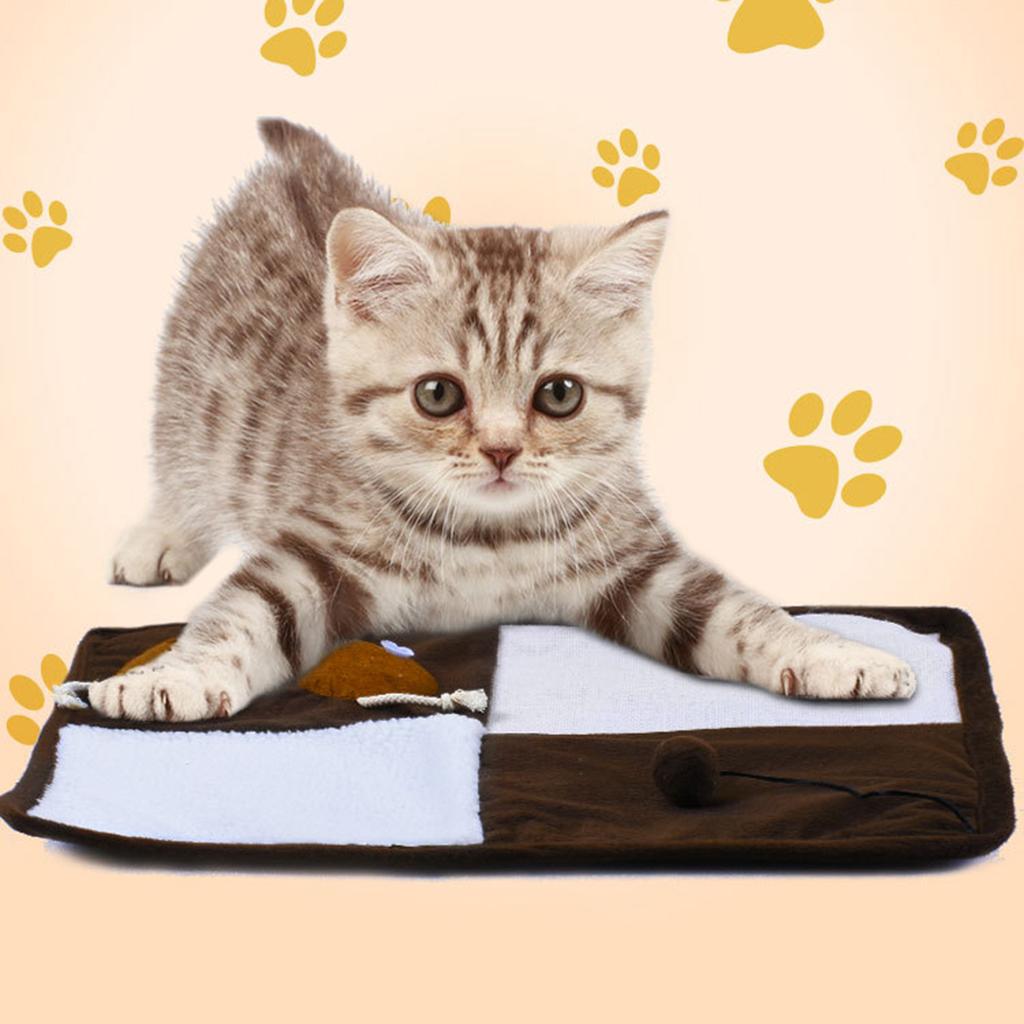 Pet Cat Kitten Scratching Mat Pad For Small Medium Large Cat Square