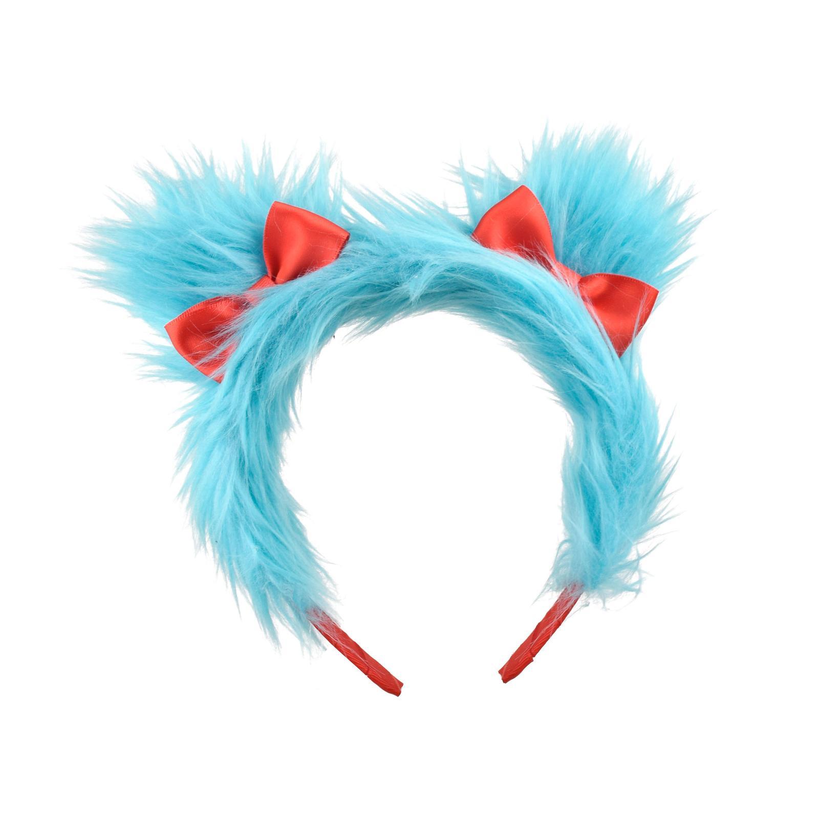Plush Headband Cosplay Blue Costume Accessories for Holiday Party Masquerade