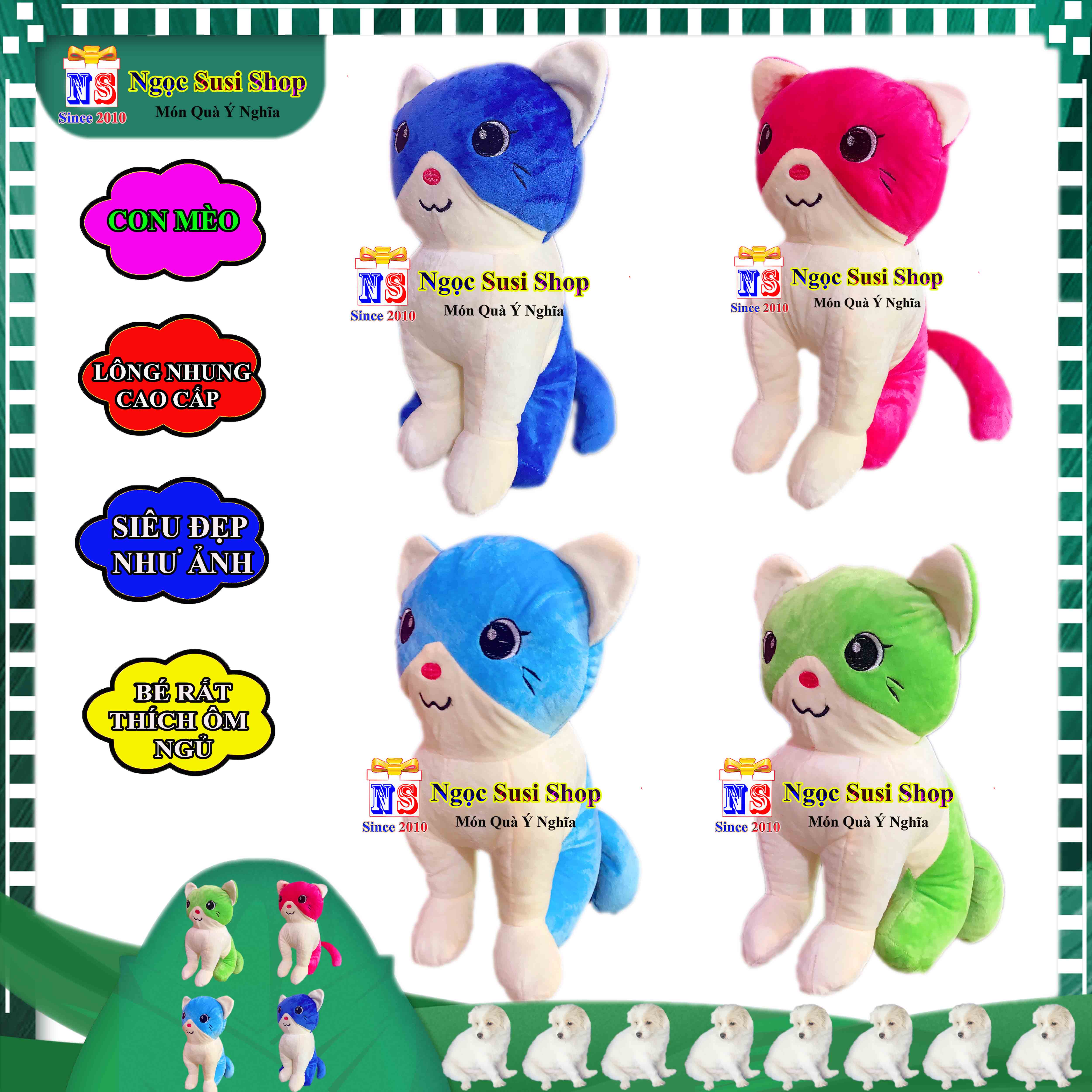 GẤU BÔNG CON MÈO NGỒI RẤT DỄ THƯƠNG DÀNH CHO BÉ YÊU HÀNG ĐỘC - GIAO NGẪU NHIÊN MÀU