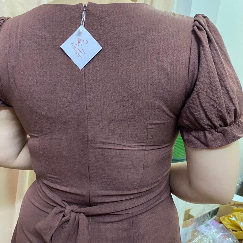 Đầm Bigsize nút gỗ đuôi cá dài ChubbyBigsize