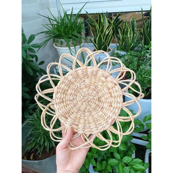 Thảm Lục Bình,Thảm Cói Tròn Vintage size nhỏ 10cm - 35cm