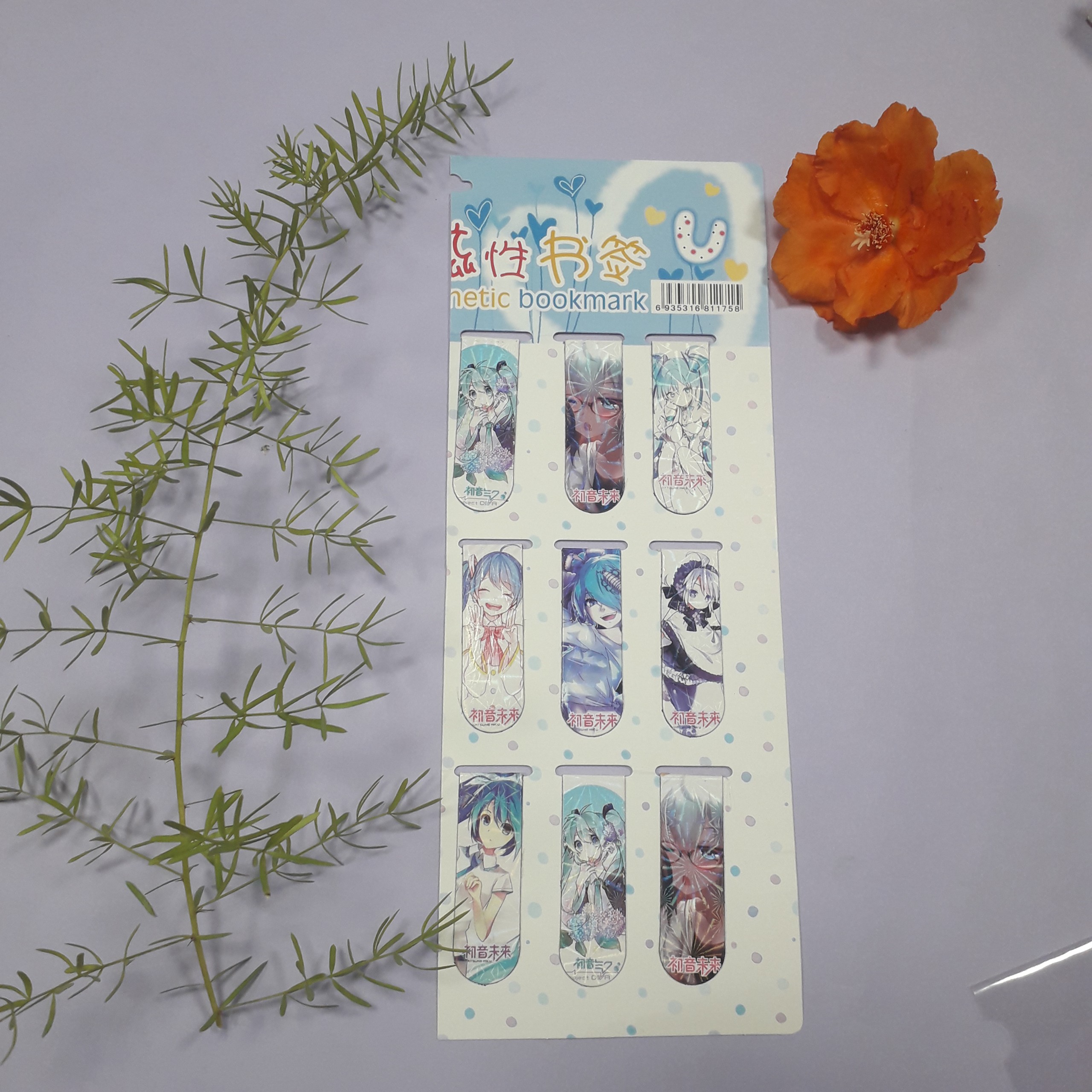 Combo 9  Bookmark Nam Châm Đánh Dấu Sách - Anime (Mẫu Ngẫu Nhiên)