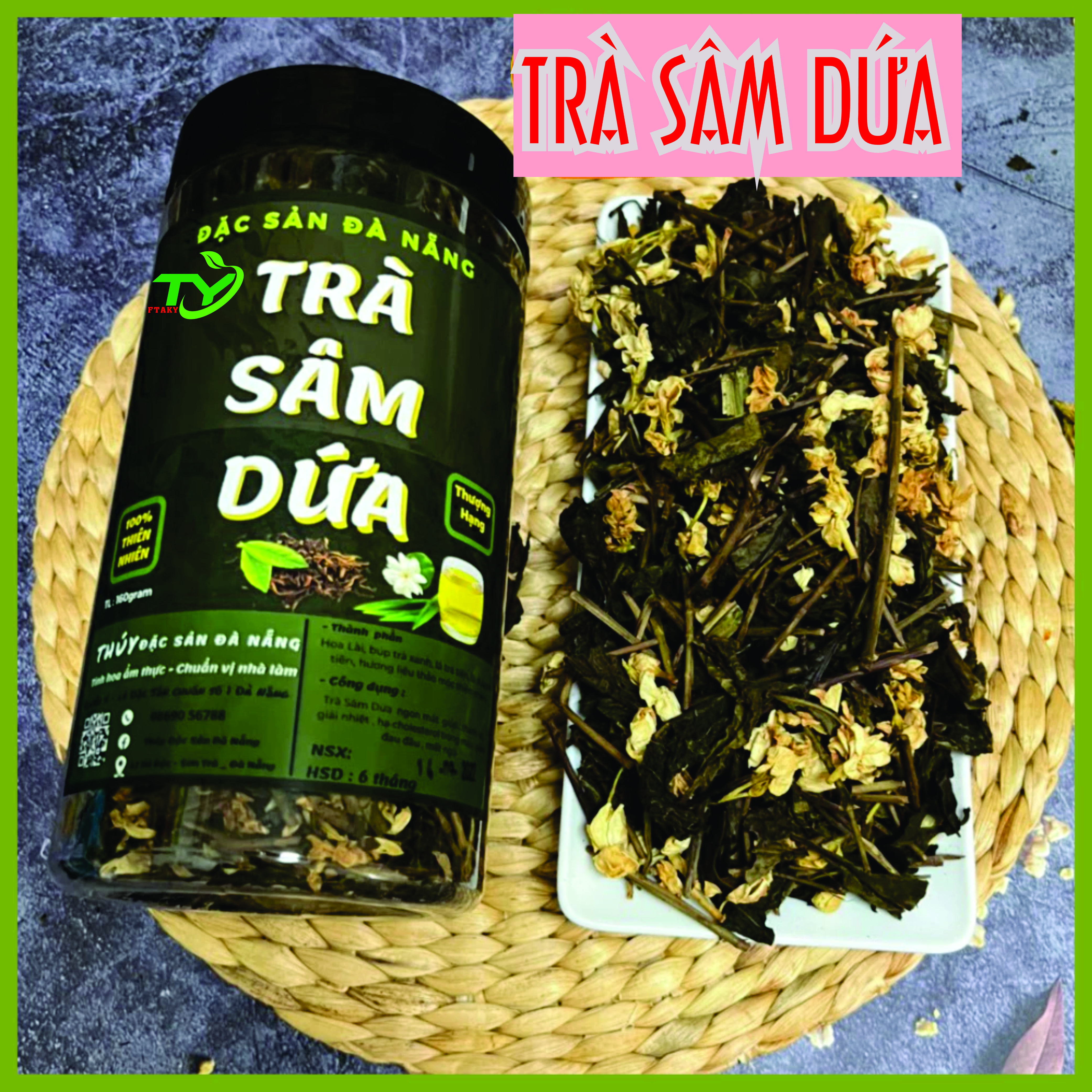 Trà Sâm Dứa hoa nhài Thượng Hạng