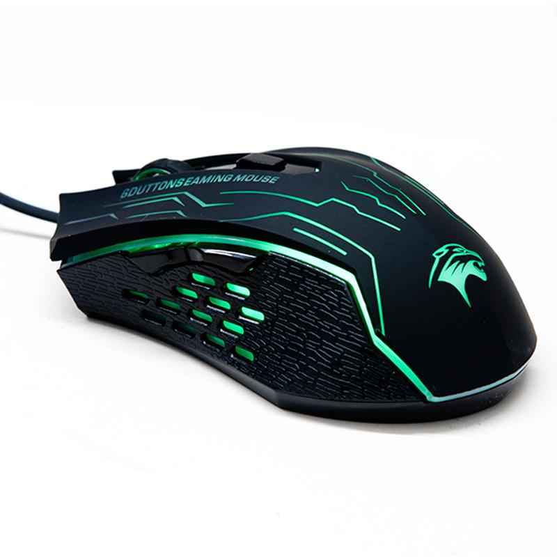 3200DPI Silent Click USB Chuột Chơi Game Có Dây Game Thủ Công Thái Học 6 Nút Opitical Chuột Máy Tính Dành Cho PC Mac Laptop Chơi Game LOL Dota 2