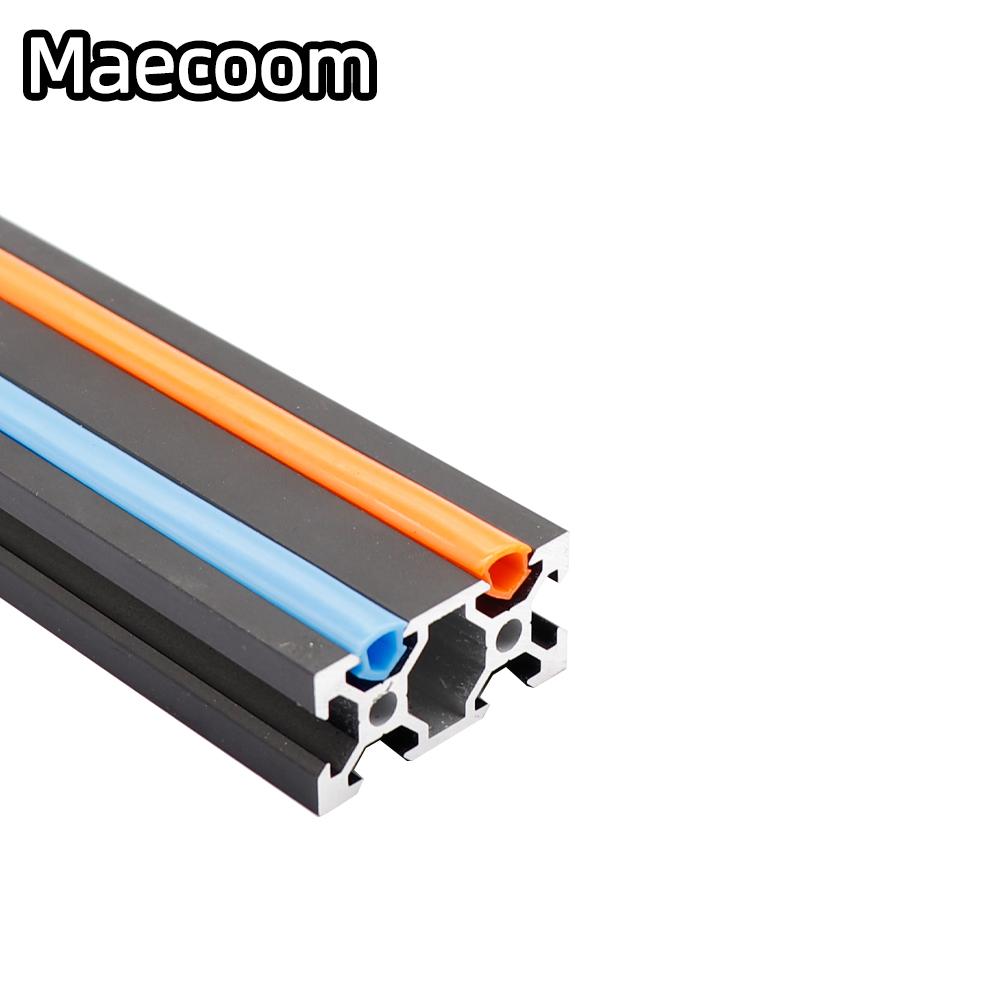Ender 3/ CR10/ 1M CNC 20 Series 6 mm phẳng cho 2020 Cấu hình nhôm, nắp khe mềm/ bảng màu đỏ/ cam/ đen/ xanh