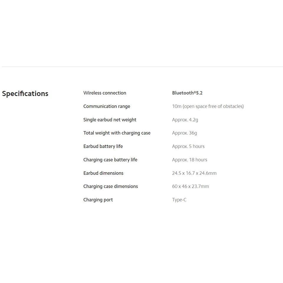 Tai Nghe Nhét Tai Không Dây Bluetooth 5.2 TWS Phiên Bản Mới Bản Quốc Tế Cho Xiaomi Redmi buds 3 Lite youth edition