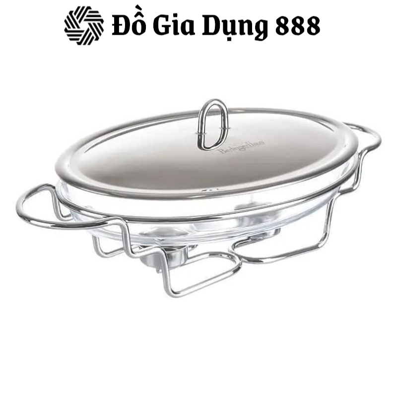 Khay Hâm Nóng Thức Ăn BERLINGER HAUS BH/1382, Chất Liệu Thủy Tinh, 3L, Nhập Đức