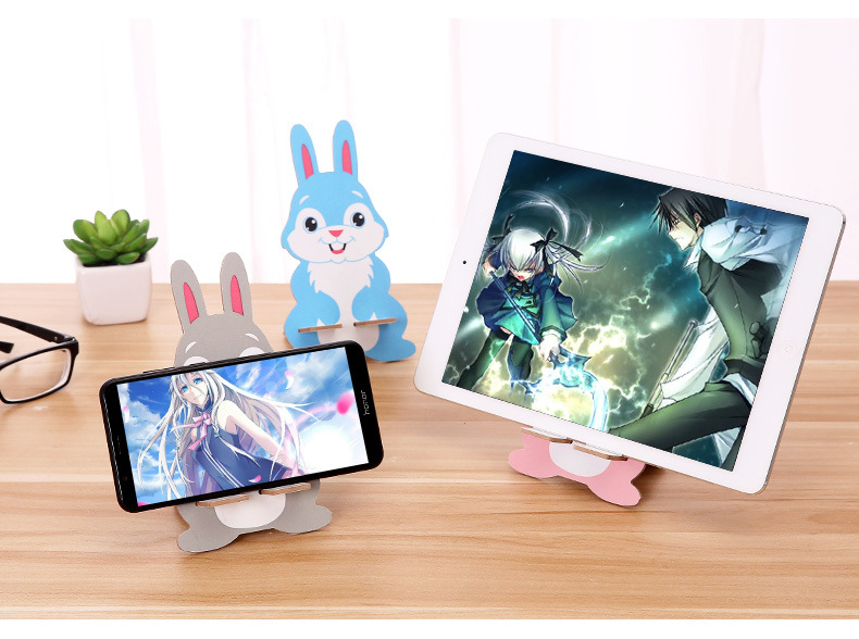 Giá đỡ bằng gỗ cho điện thoại. Ipad hình thú siêu gọn, nhẹ dễ mang theo siêu dễ thương, siêu cute.