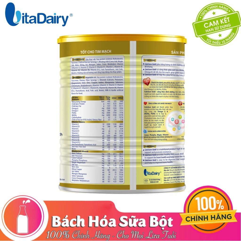 Sữa bột CaloSure Gold – dinh dưỡng dành cho người cao tuổi 900G