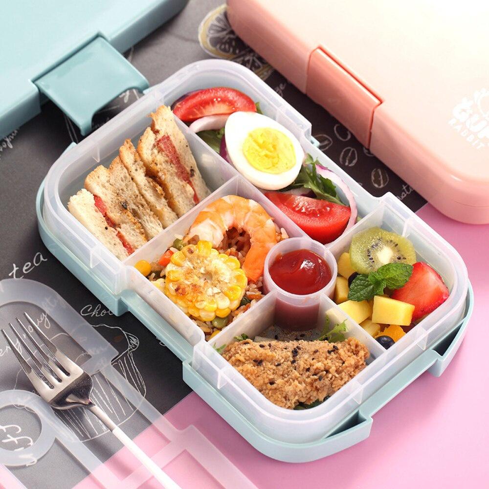 920ml Healthy Material Lunch Box 6 grid Bento Boxes Microwave Dinnerware Food Storage Container Lunchbox