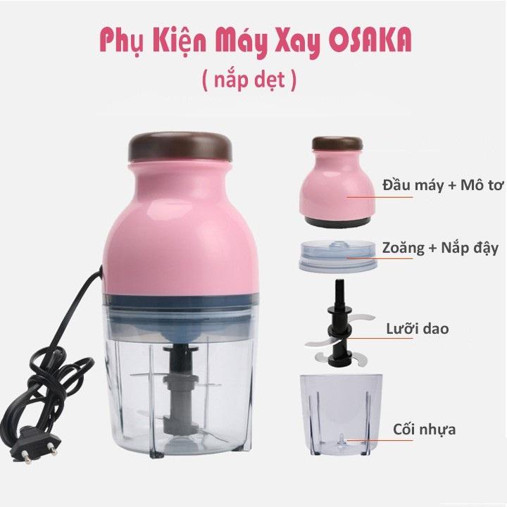 MÁY XAY THỊT ĐA NĂNG CỐI INOX 2L / MÁY XAY SINH TỐ ĐA NĂNG OSAKA NẮP NÂU