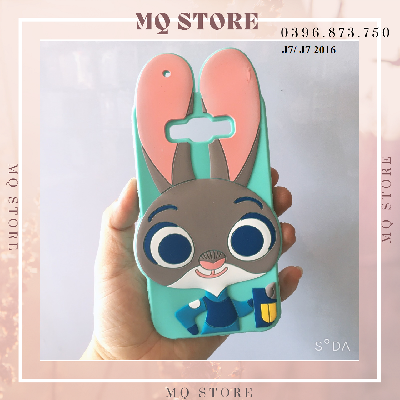 Ốp lưng silicons hình Thỏ, Pikachu đáng yêu dành cho Samsung J7, J7 2016