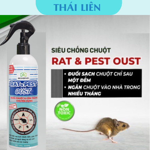Xịt đuổi chuột Rat & Pest Oust - An toàn cho Mẹ Bầu và Trẻ Em, Người Già