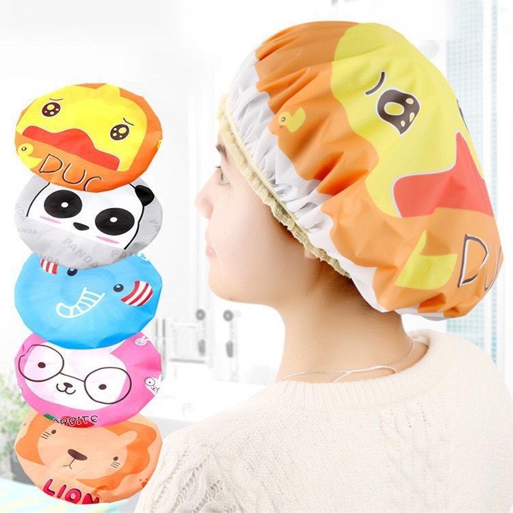 MŨ TRÙM ĐẦU HỌA TIẾT HOẠT HÌNH DỄ THƯƠNG CHỐNG NƯỚC - GIAO NGẪU NHIÊN - NUNAM SHOP