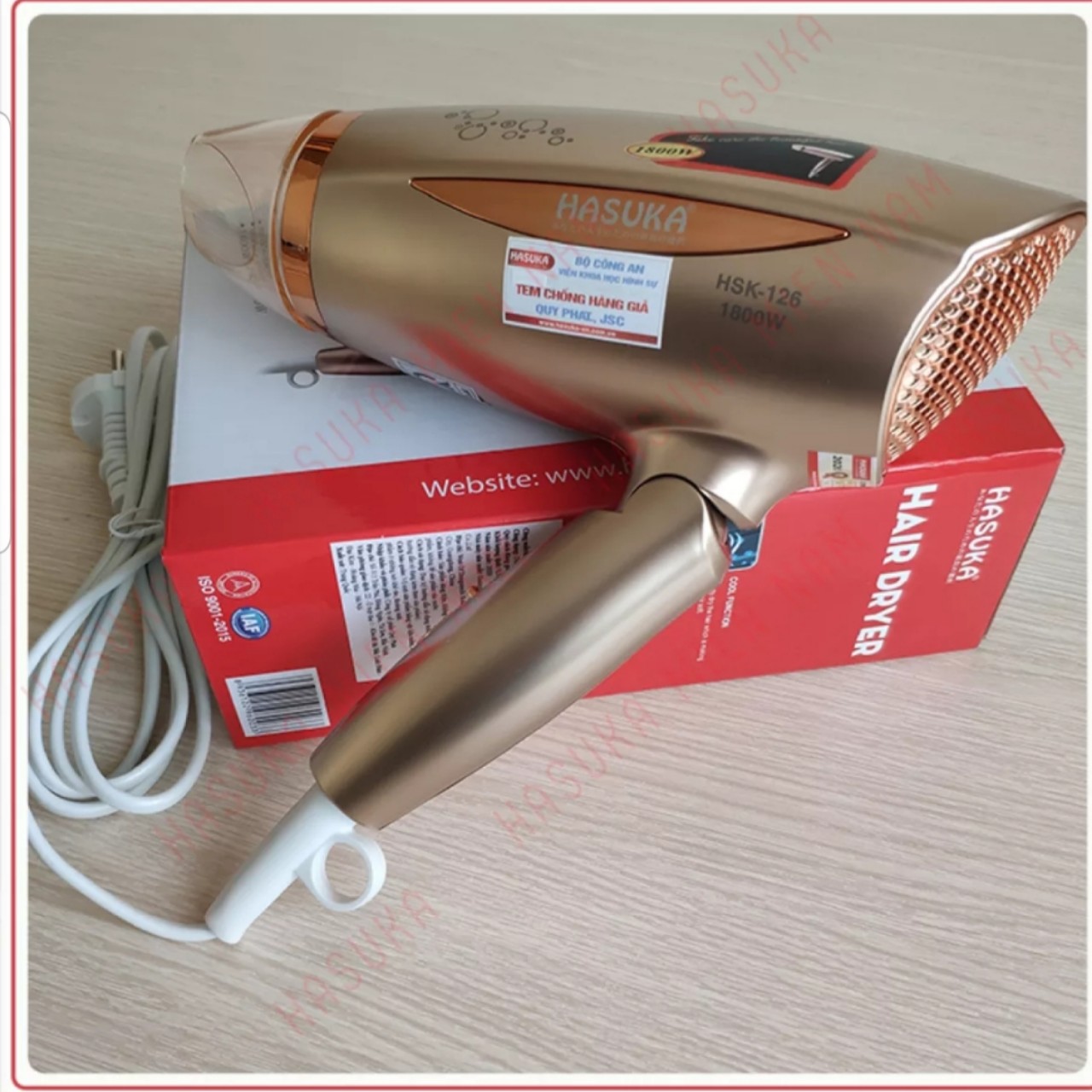 MÁY SẤY TÓC - DẠNG GẬP - CÓ THỔI MÁT - 1800W - HSK-126 - HÀNG CHÍNH HÃNG
