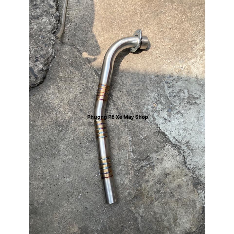 Cổ pô inox 304 phi 27x1,5li gắn din cho wave nhỏ/ dream/ cub/ 67/ wave 16