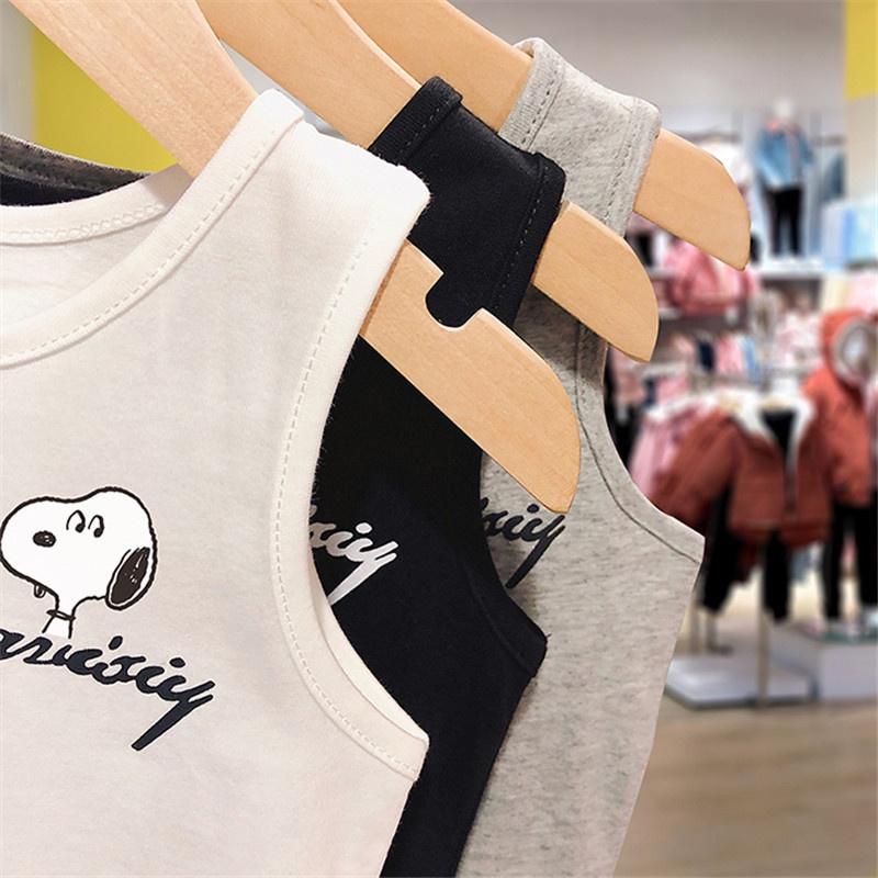 Đồ bộ ba lỗ quần đùi cotton co giãn cho bé trai 1 2 3 4 5 6 7 tuổi in snoopy Magickids Quần áo trẻ em thoáng mát BR22002