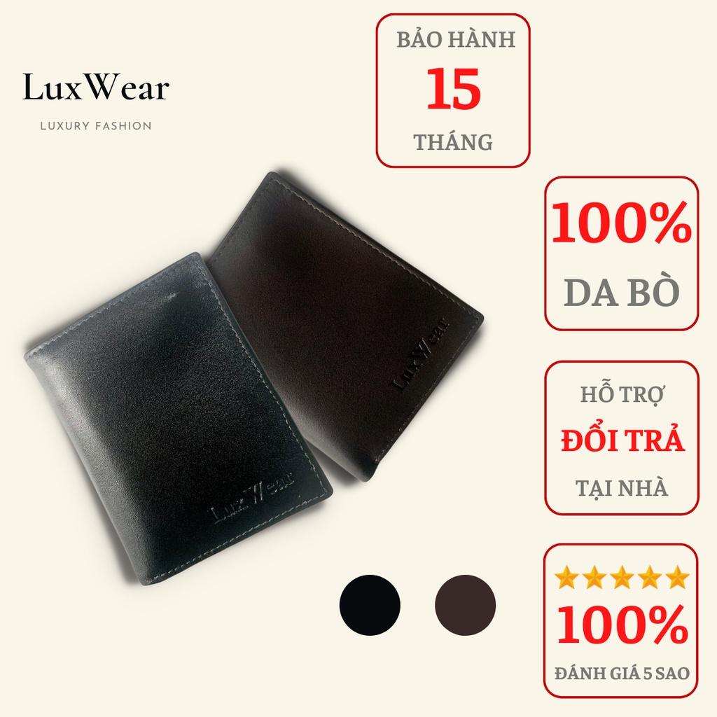 Ví nam đứng da bò cao cấp LuxWear bảo hành 15 tháng VD01