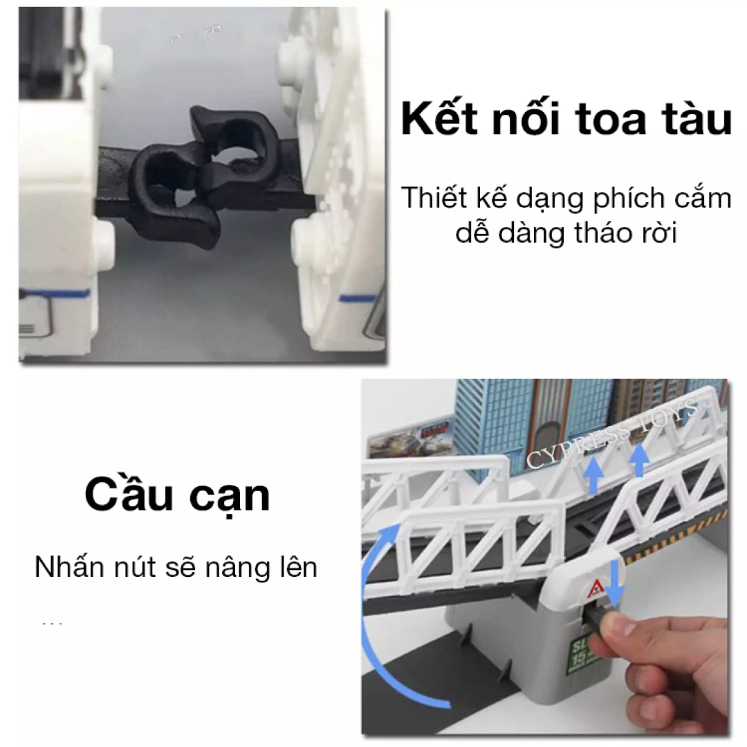 [Có sẵn] Đồ chơi Đường sắt Tàu hỏa tốc độ cao Giúp trẻ phát triển trí tuệ