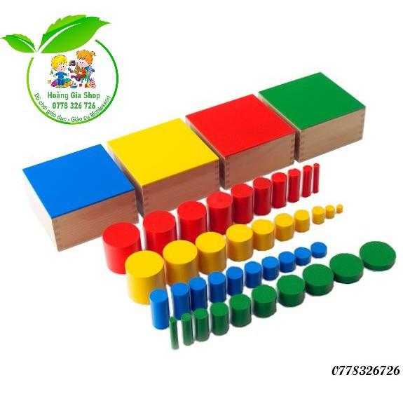Bộ 4 hộp hình trụ không núm