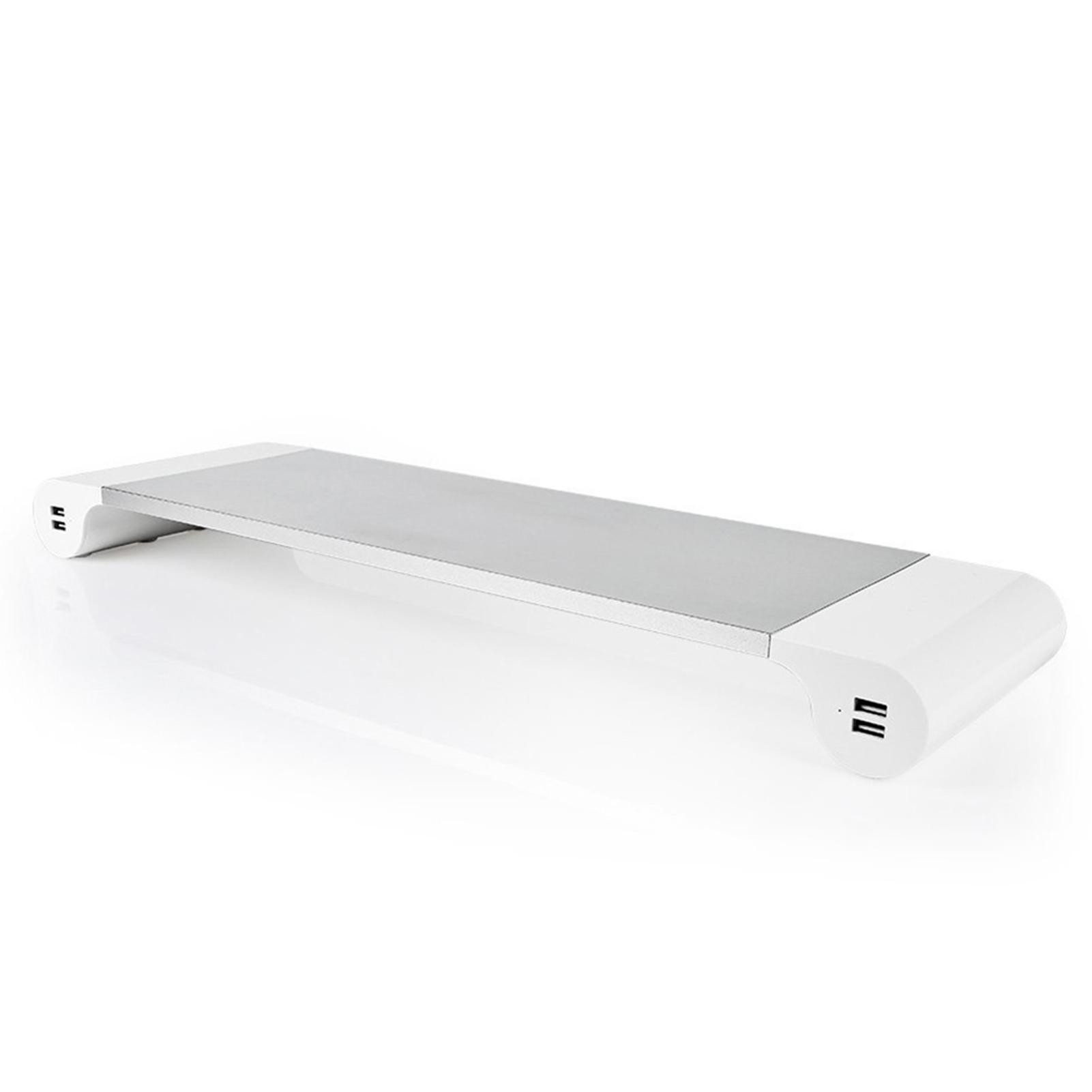 Giá đỡ màn hình máy tính, laptop với 4 cổng sạc USB & bàn phím & Phích cắm Hoa Kỳ