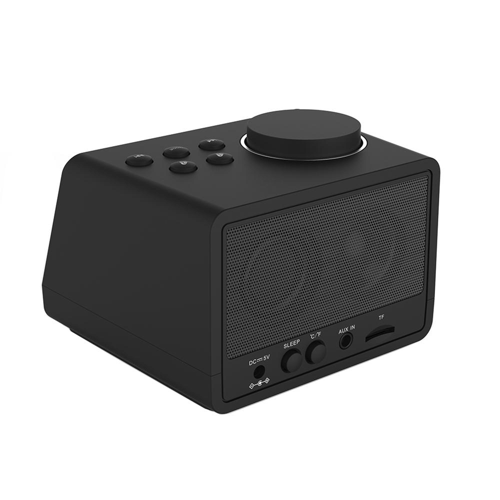 Exrizu bluetooth loa LED màn hình LED Snooze Digital FM Radio Table Clow Color: White