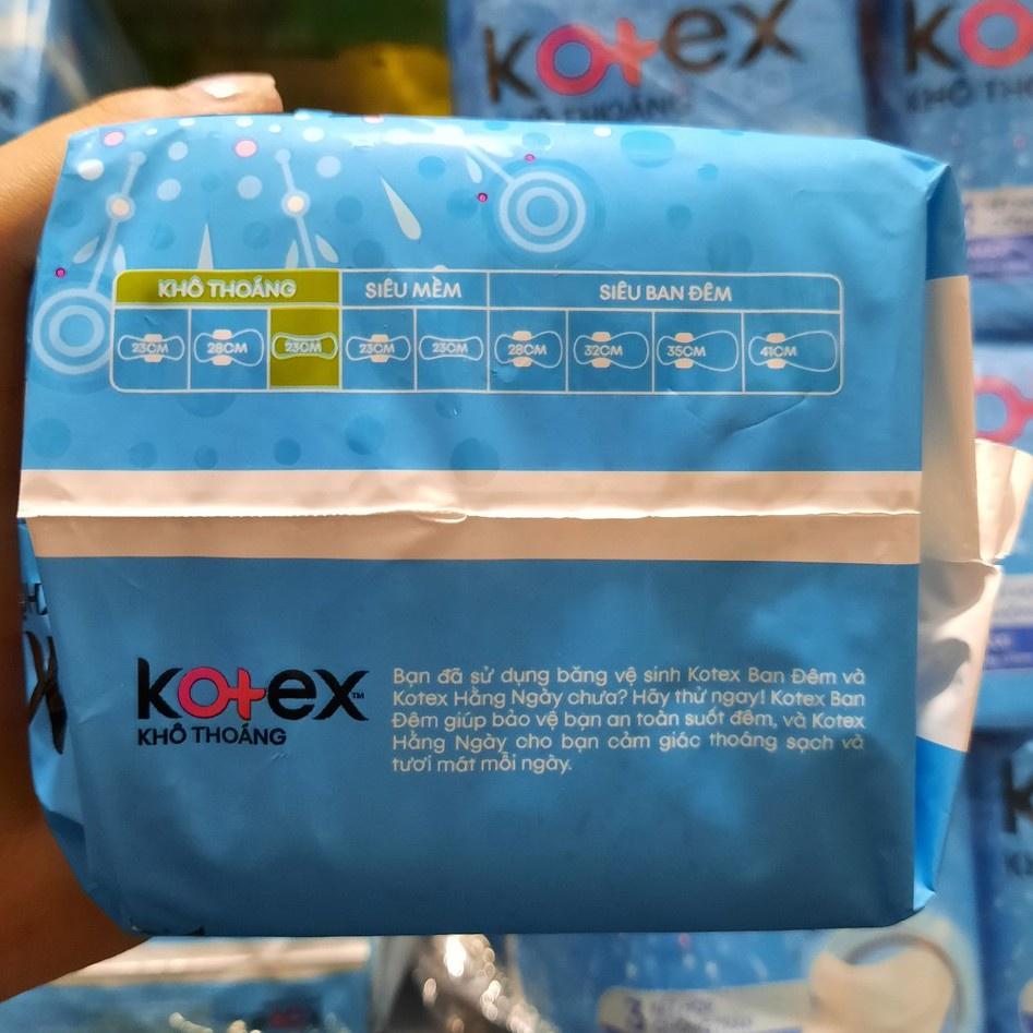 Băng Vệ Sinh Kotex Khô Thoáng 23cm Dày Không Cánh 8 Miếng