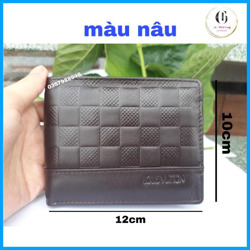 Bóp da nam cao cấp da bò Nappa dập vân Caro dáng ngang STORE CH