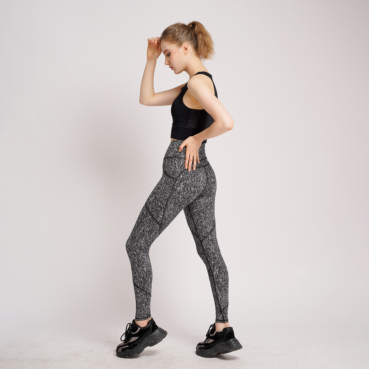 Áo tập Yoga Gym Croptop cho nữ Hibi Sports Mã CR805 có mút nâng ngực bên trong