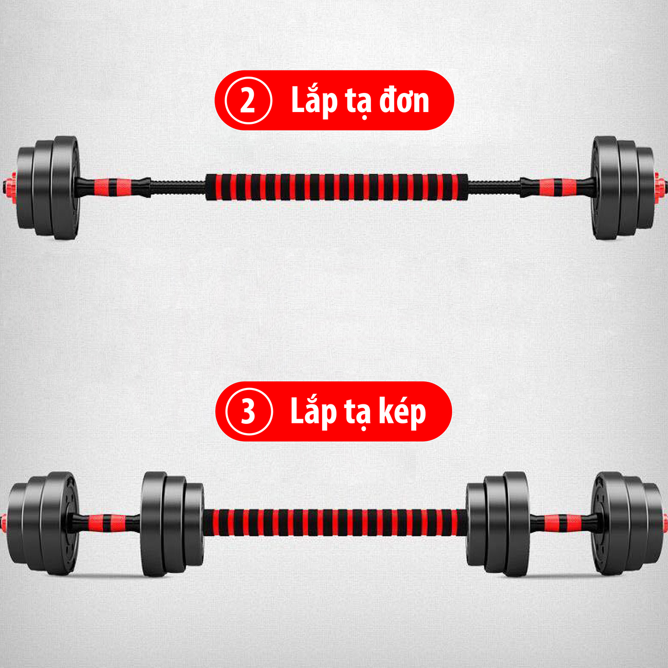 Tạ tập tay đẩy kết hợp, 20 KG tạ nam nữ tập gym tập thon tay
