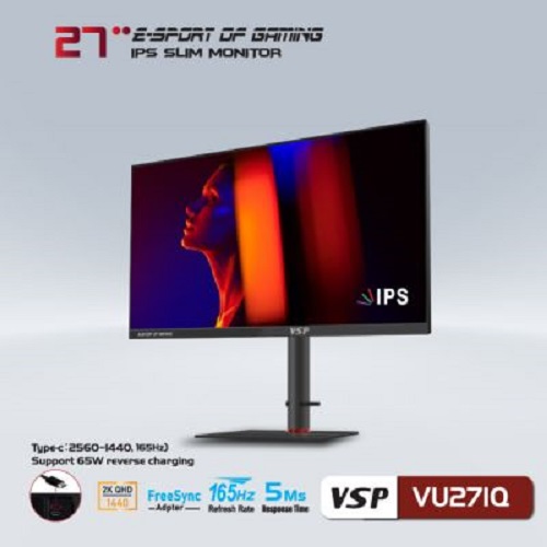 Màn hình VSP VU271Q 27 inch IPS 2K 165Hz USB-C -- Hàng Chính Hãng