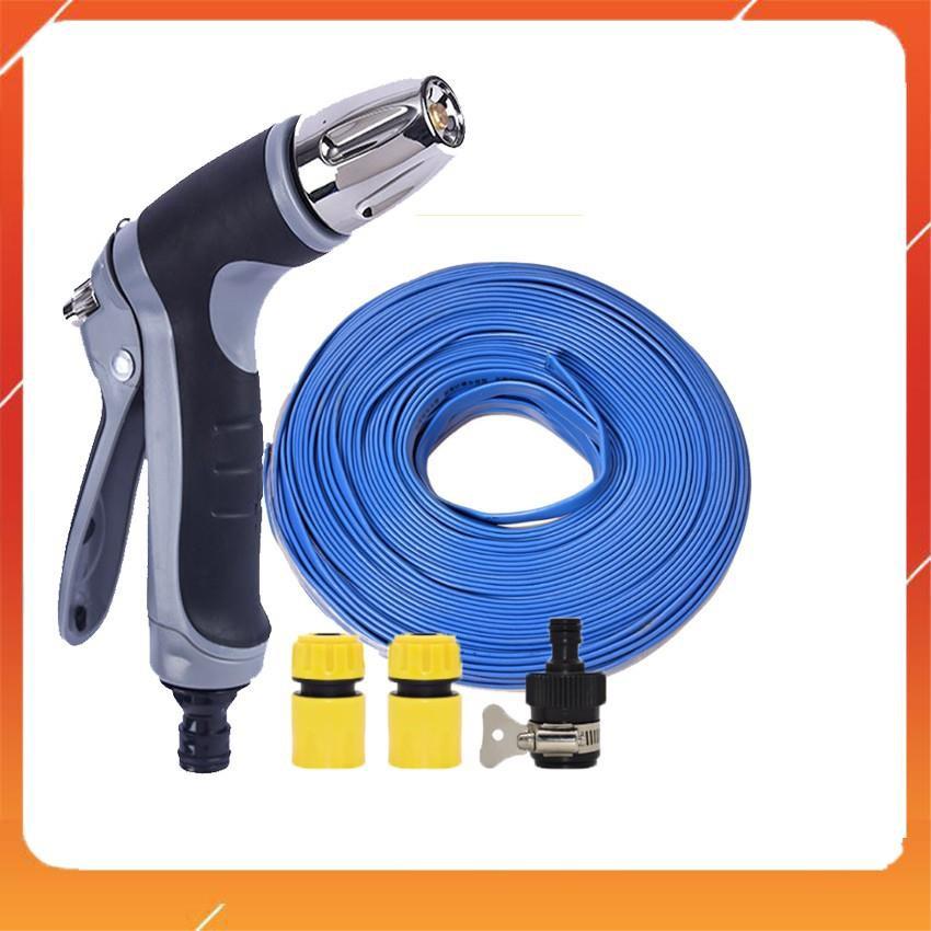 Bộ dây và vòi xịt rửa xe tưới cây tăng áp 15m 206817