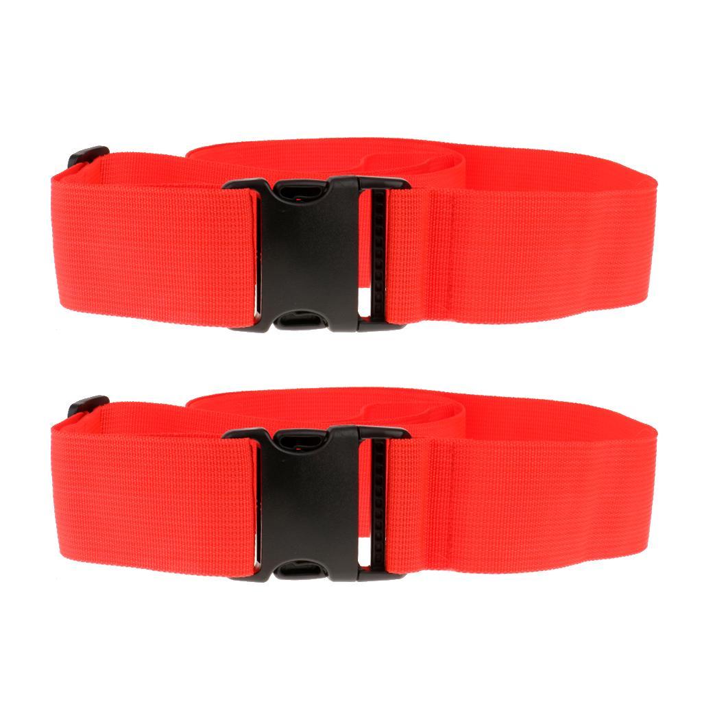 2 Pieces Luggage Straps Suitcase Belts Travel Bag Accessories