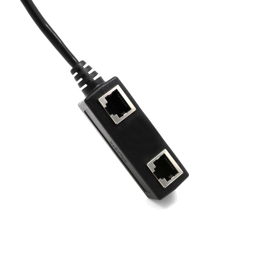 2pcs 1 To 2 LAN Ethernet Network RJ45 Plug Connector Splitter Adapter Cable