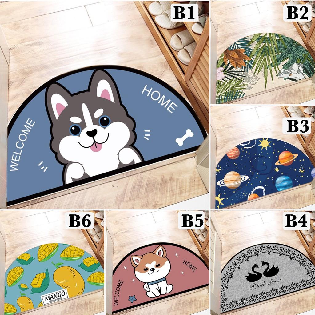 THẢM LAU CHÂN️THẢM CHÙI CHÂN BÁN NGUYỆT 3D CAO CẤP thảm lau chân