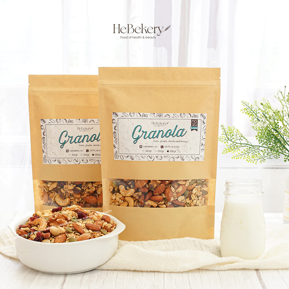 Combo 2 Túi 500gr Granola Nhiều Hạt Vị Truyền Thống