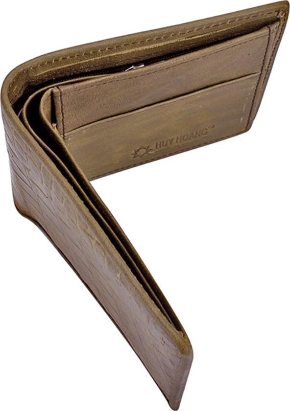 Bộ Ví &amp; Thắt Lưng Nam Da Cá Sấu Huy Hoàng HT2252-HT4274 (23 x 11,5 cm) - Rêu