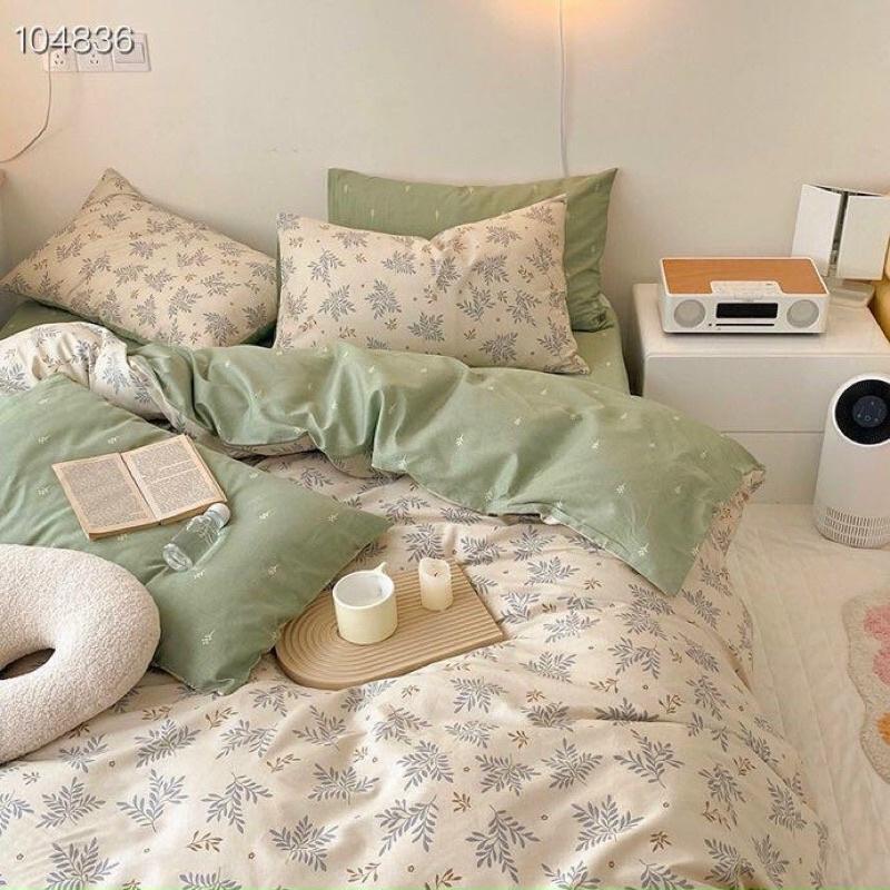 Set Cotton Living 100%cotton Hàng Nhập Khẩu Cao Cấp 4 Món Hoa Vintage