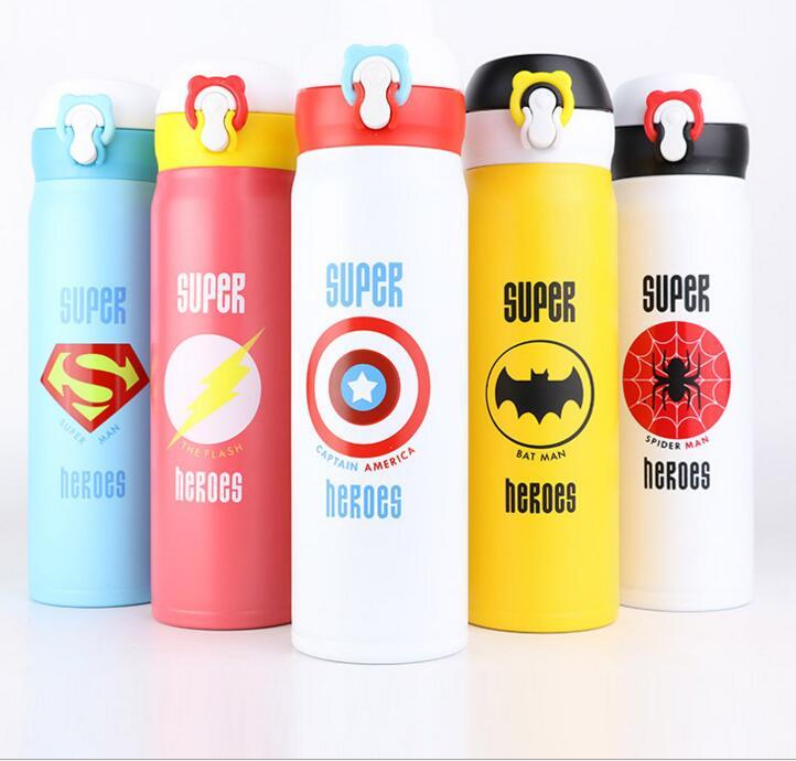 350/500 Ml Hoạt Hình Dễ Thương Garrafa Termica Nhiệt Cốc Tập Uống Giữ Nhiệt Bình Giữ Nhiệt Chân Không Thép Không Gỉ Dành Cho Trẻ Em Bé Gái Nam Nước bình