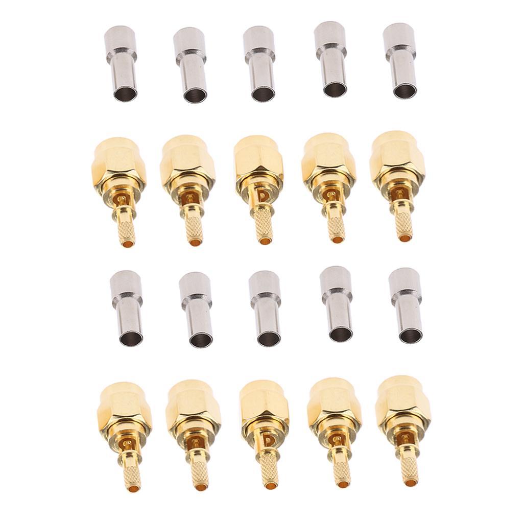 10 Pieces Connector SMA Connector Pin Crimp