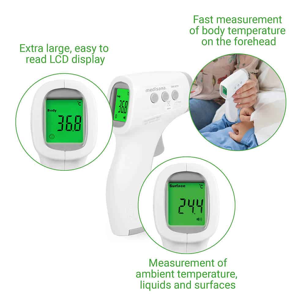 NHIỆT KẾ ĐO TRÁN HỒNG NGOẠI MEDISANA TM A79 Hàng chính hãng