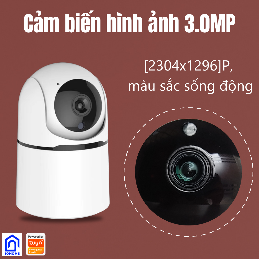 Camera thông minh Tuya kết nối wifi/Lan, độ phân giải 3.0Mp F32PL trong hệ sinh thái nhà thông minh Tuya
