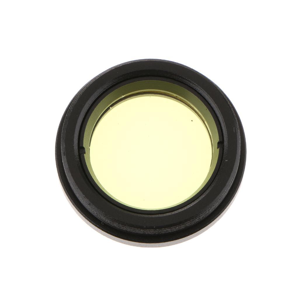 Telescope Eyepiece Filter Yellow Black Color for Astronomy 1.25" Moon Planet