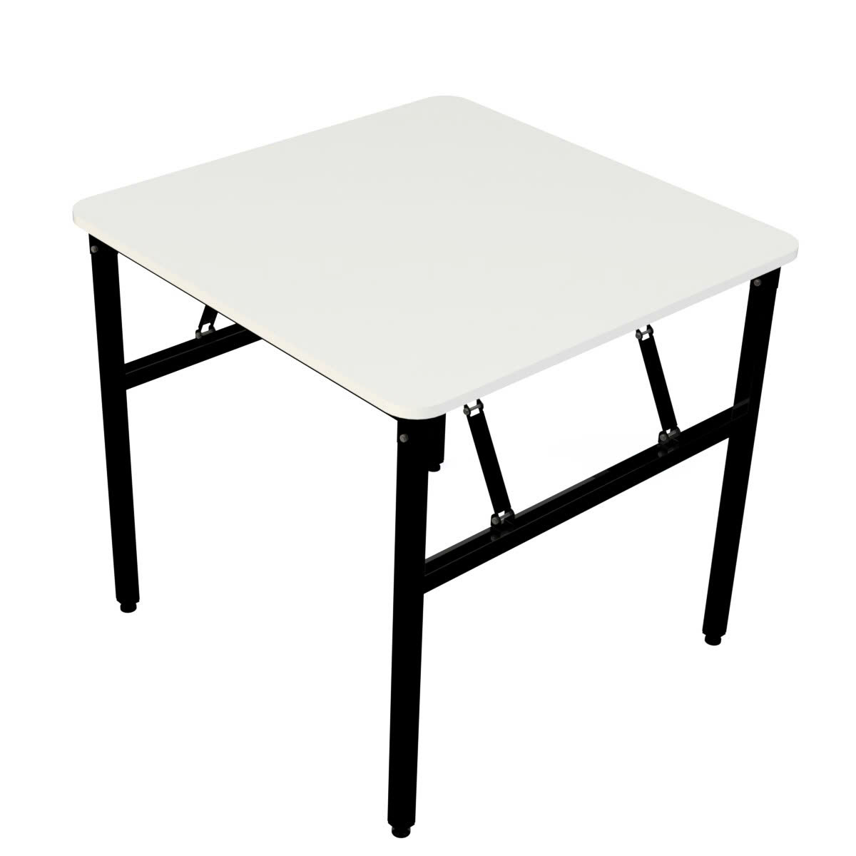 Bàn Làm Việc, Bàn Ăn, Bàn Học Gấp Gọn Chân Sắt Gấp Gọn Mặt Gỗ MDF Vuông 80cm