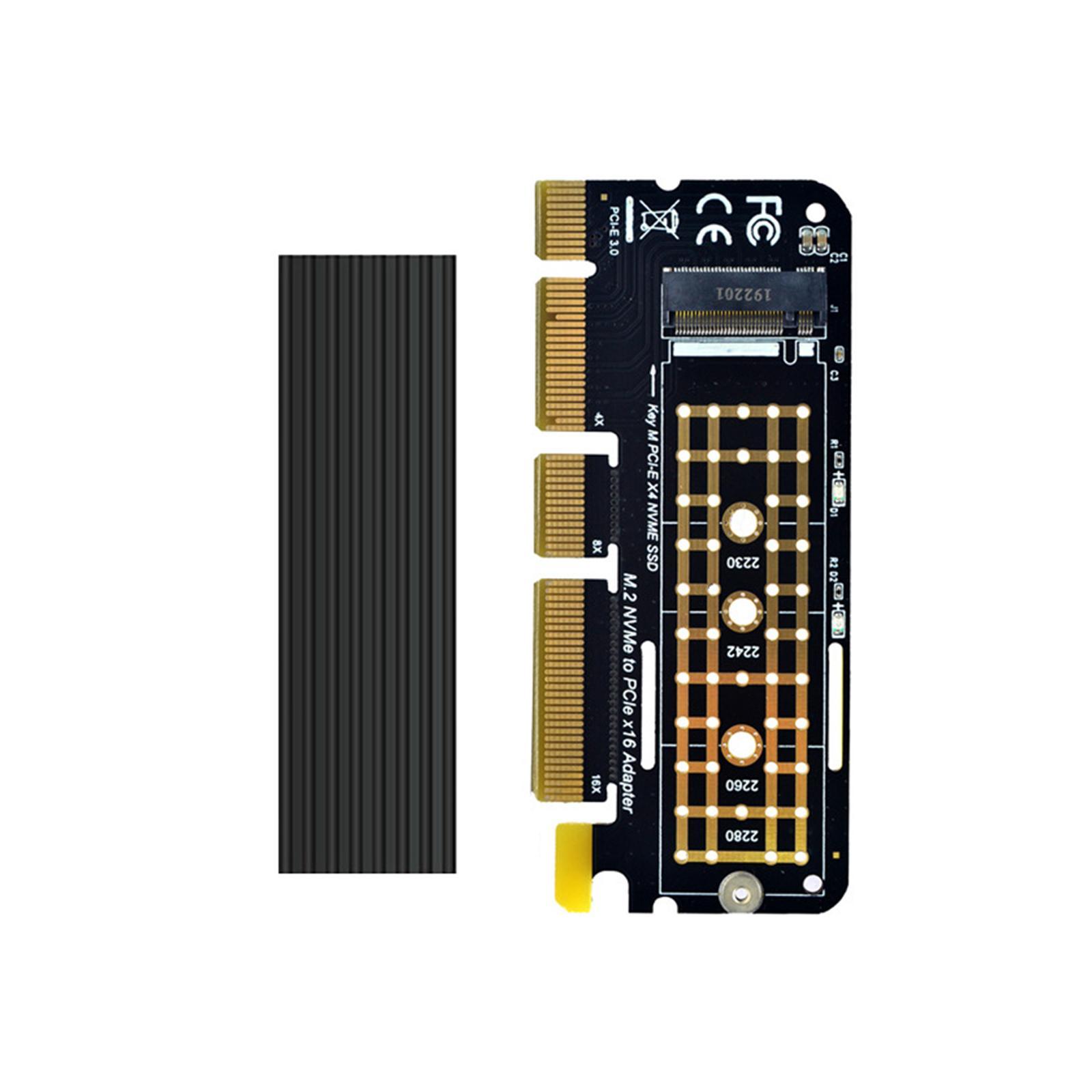 M.2 SSD M Key -e 3.0 x16 Expansion Card, Support 2280, 2260, 2242, 2230, Low Profile  M.2 SSD to PCIe x16/x8/x4 for SM951 PM961