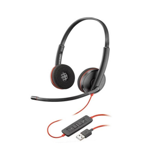 Tai nghe chụp tai có dây khử tiếng ồn hỗ trợ đàm thoại Plantronics Blackwire C3220 USB-A - Hàng chính hãng