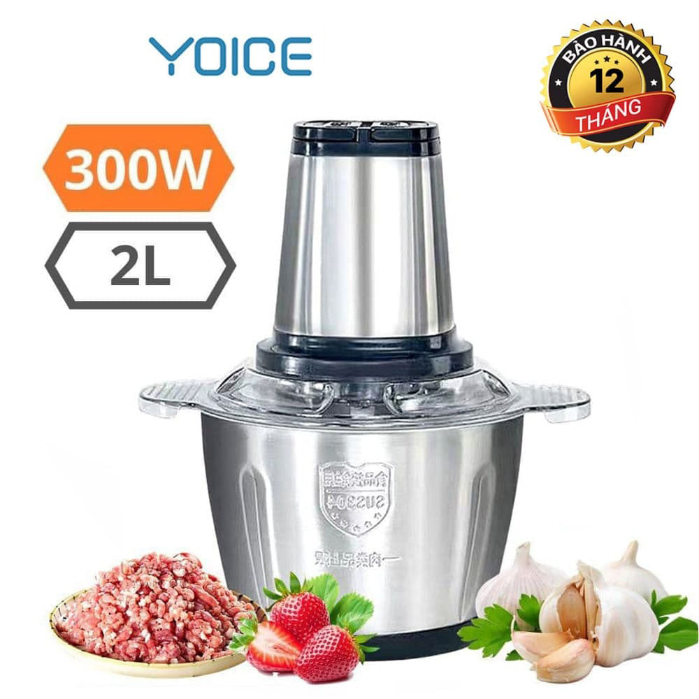 Máy xay thịt, máy xay đa năng INOX YOICE- 300W-Hàng chính hãng